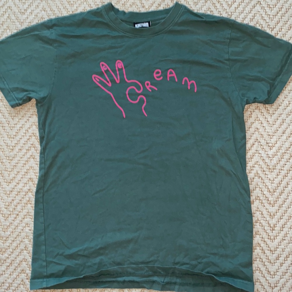 Mens medium Green and pink ice cream t shirt.